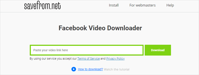 SaveFrom Facebook Video Downloader