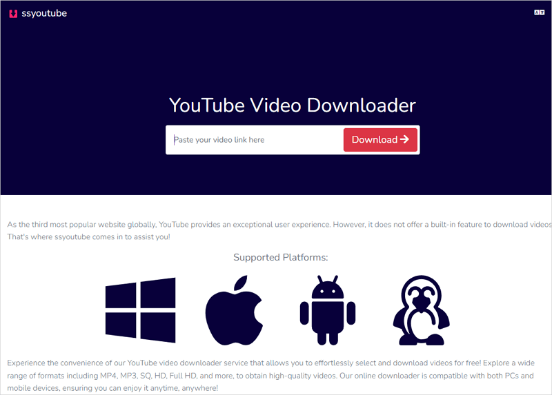 Download YouTube Videos Online via SSYouTube