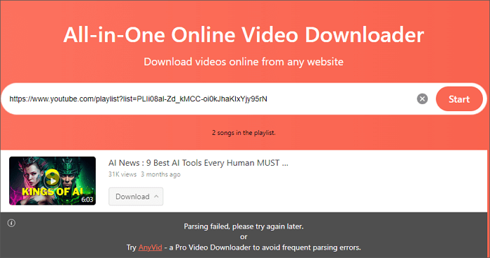 Vidownloader: YouTube playlist downloader