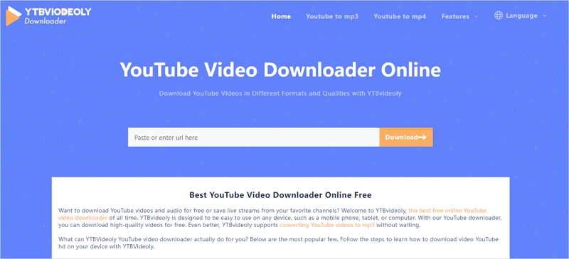 YTBVideolyを使用してオンラインでYouTube動画をダウンロードする