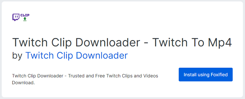 Twitch Clip Downloader for Firefox