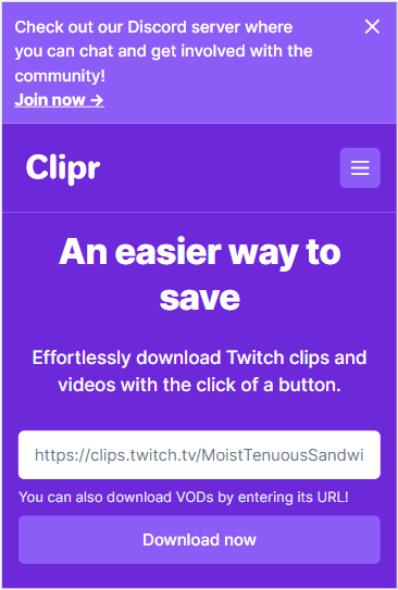 Clipr Twitch Clip Downloader on Mobile