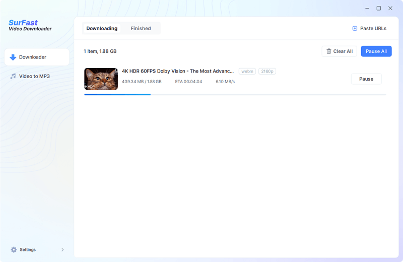 Video download process