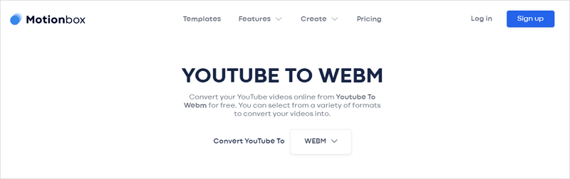 Motionbox YouTube to WebM Downloader