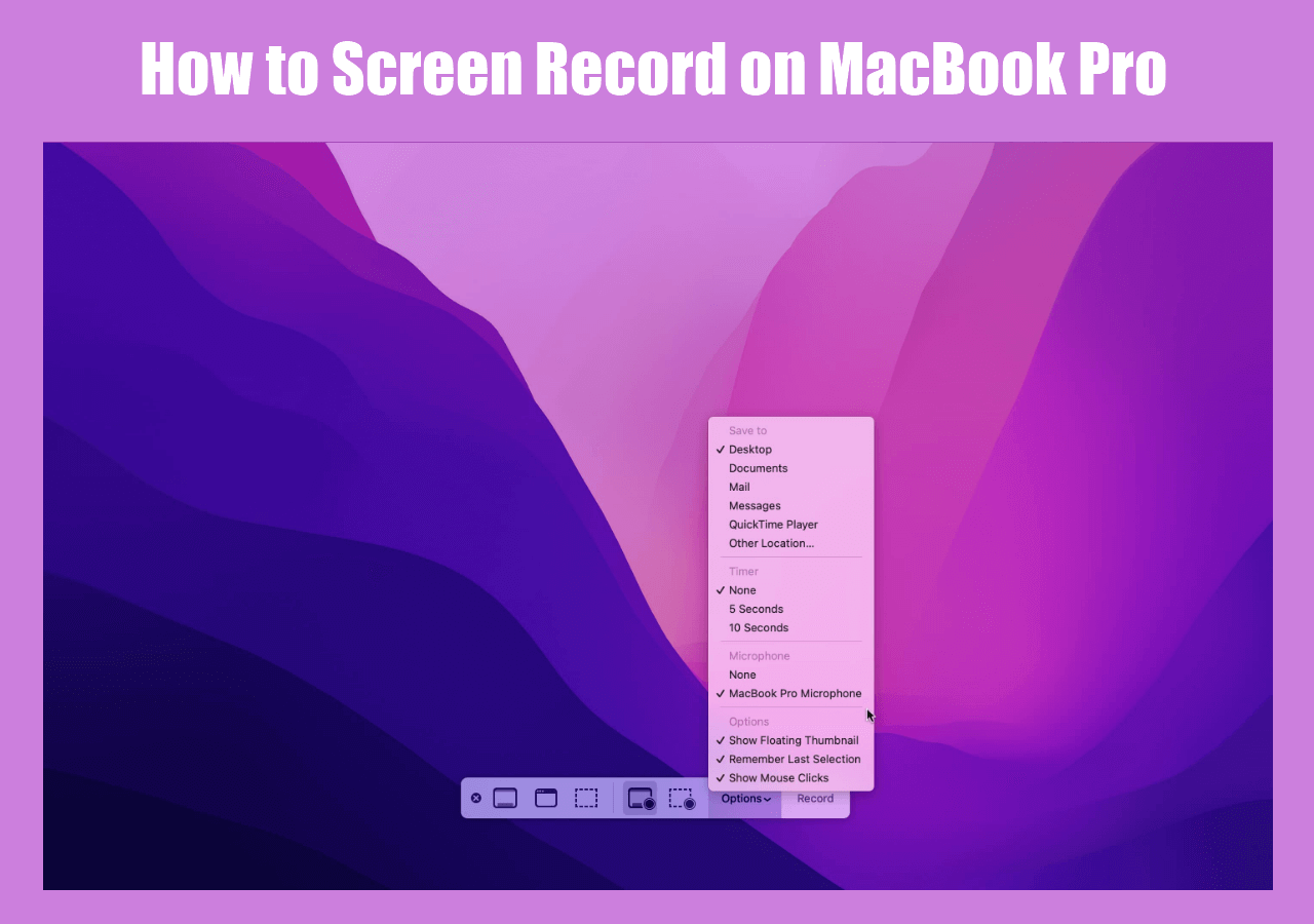 how to record screen on macbook pro