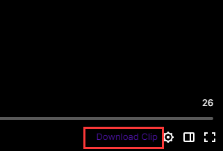 Twitch Clip Downloader Chrome Extension - Download Clip Option