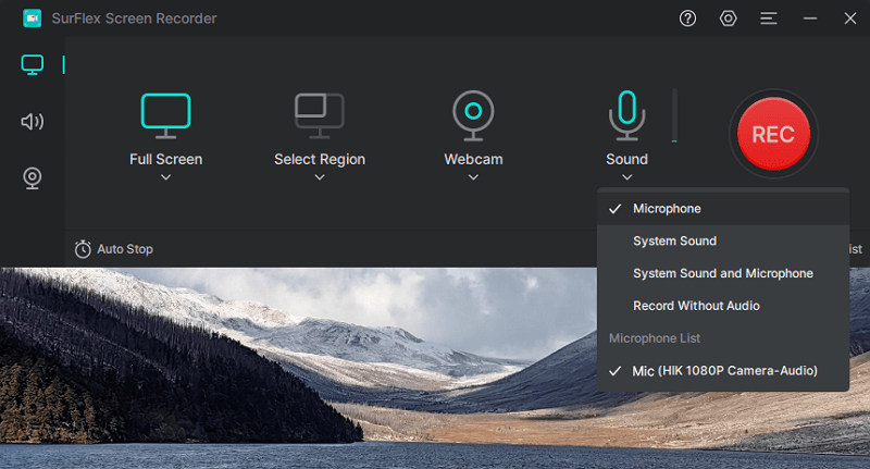 Select Audio Recording Option on Windows