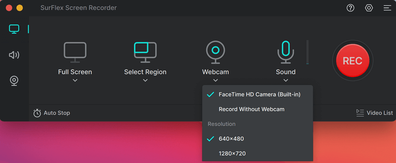 Enable Webcam Recording