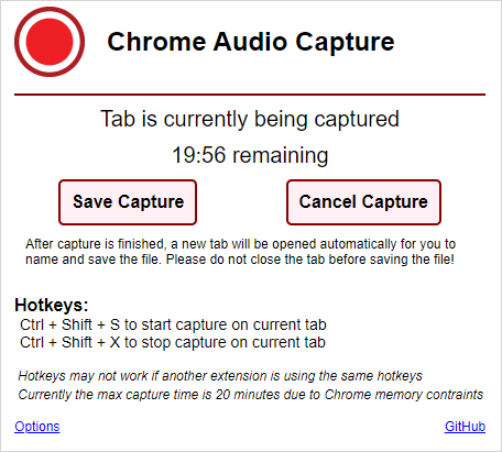 Chrome Audio Capture