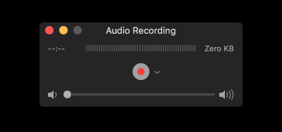 QuickTime Audio Recording