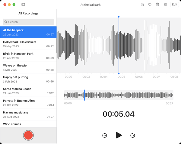 Record Audio on Mac with Voice Memos