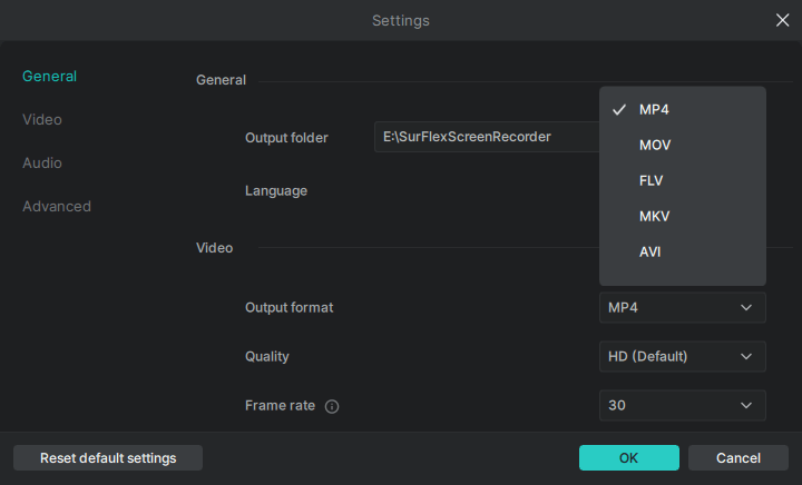 Select Output Format