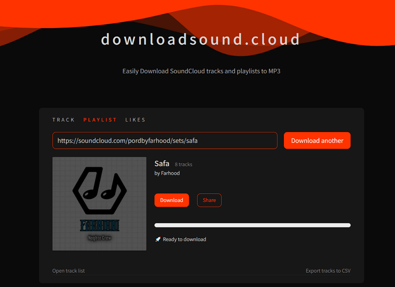 Download SoundCloud Playlist Online Downloader
