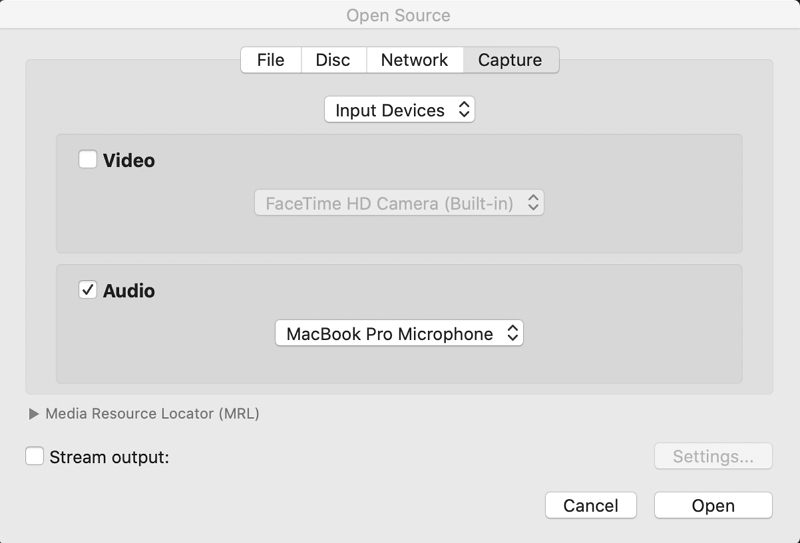 VLC Record Audio on Mac