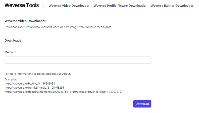 Online Weverse Video Downloader