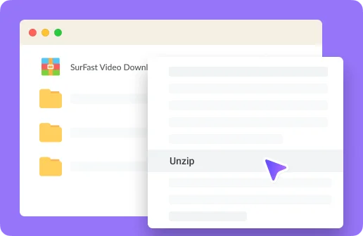 unzip the file
