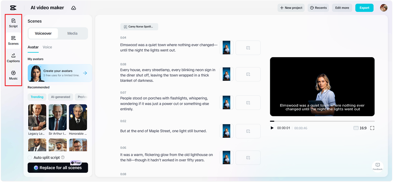 Add voiceover in CapCut Web