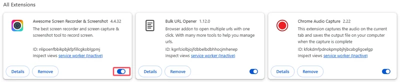 Disable a Chrome Extension