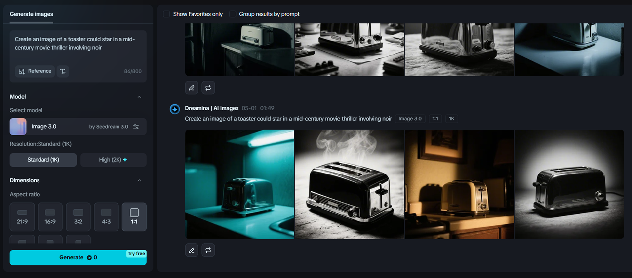 Dreamina AI image generator