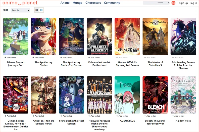 Anime Planet