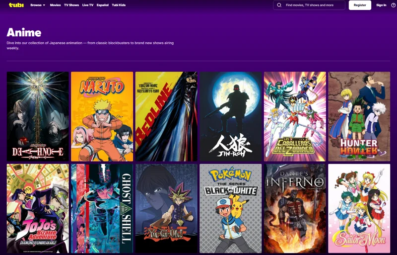 Tubi TV Anime