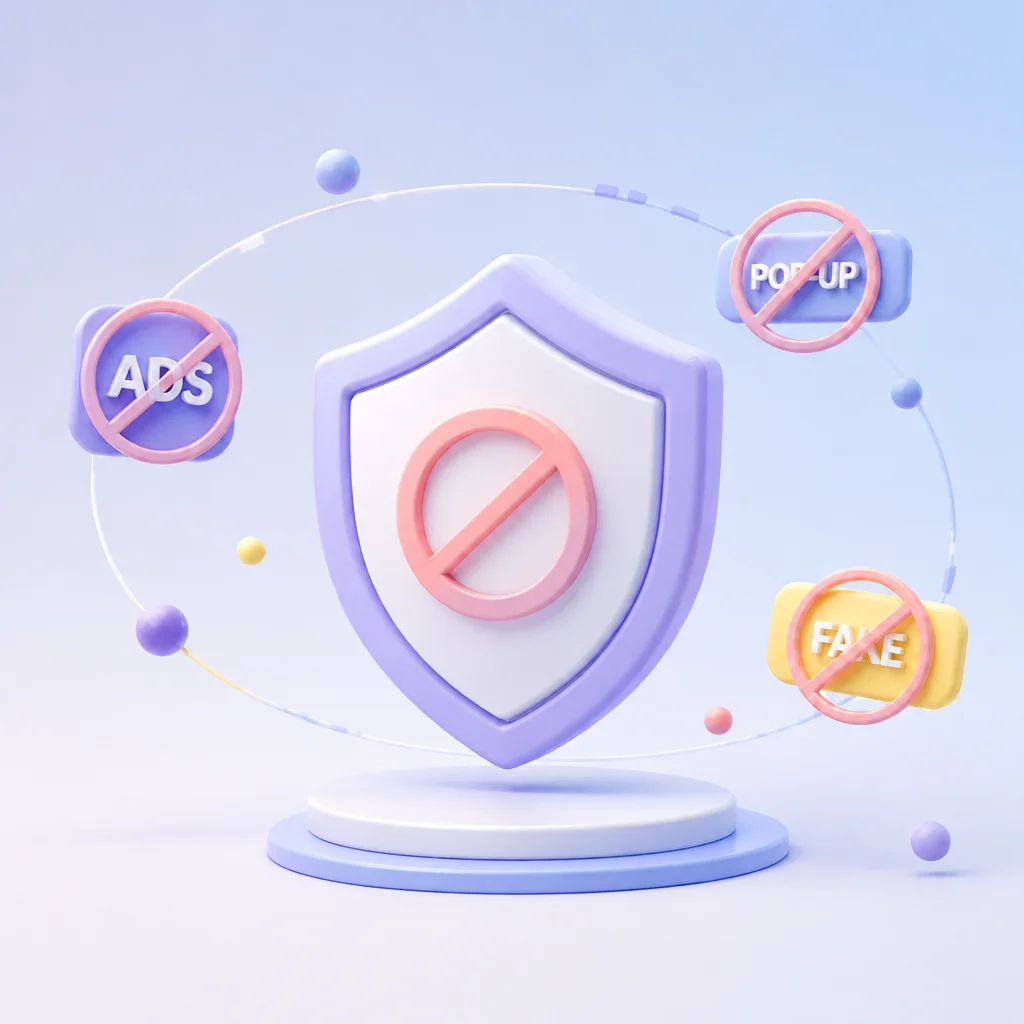 No ads or redirections